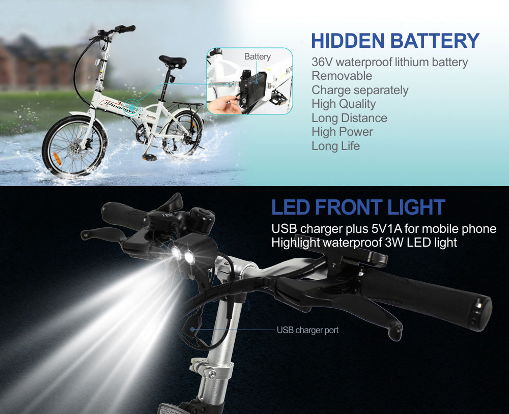 20-Inch Folding Electric Bike - 36V 10Ah Battery, 7-Speed Shimano, LCD Display, Pedal Assist – Compact & Portable for Commuting & Adventure - Folding Electric Bike - 5
