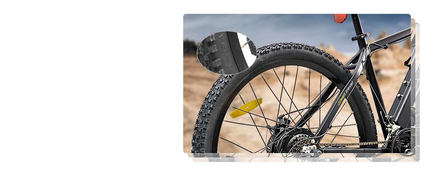 HOTEBIKE Bicicleta Elétrica de Montanha 500W 27.5 - Bateria Removível 48V 13AH - Acelerador e Assistência de Pedal - Alcance de até 55 Milhas - Bicicleta Elétrica de Montanha - 3