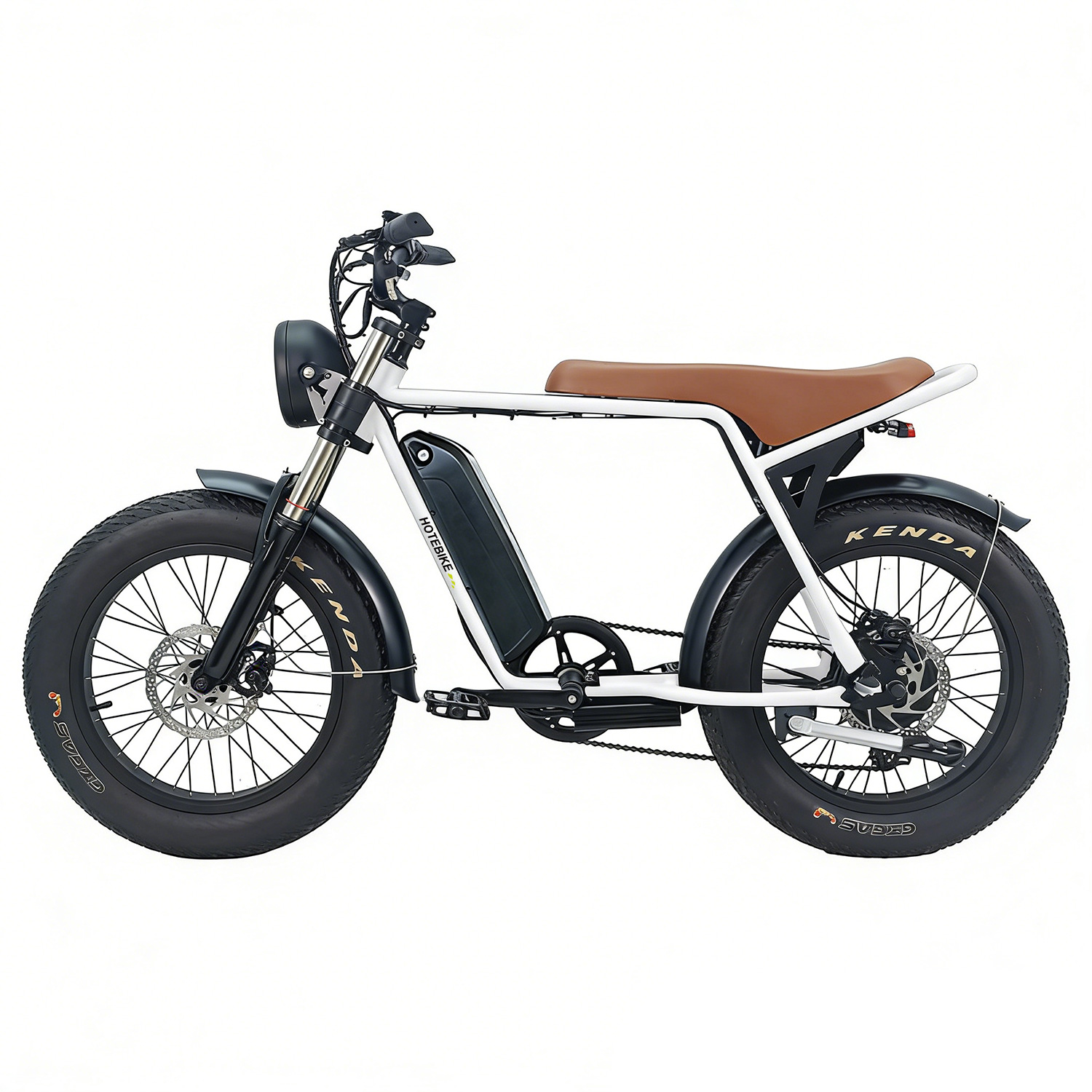 HOTEBIKE 20 Bicicleta Elétrica com Pneus Largos – Motor 250W, Bateria 48V, Fera Todo-Terreno